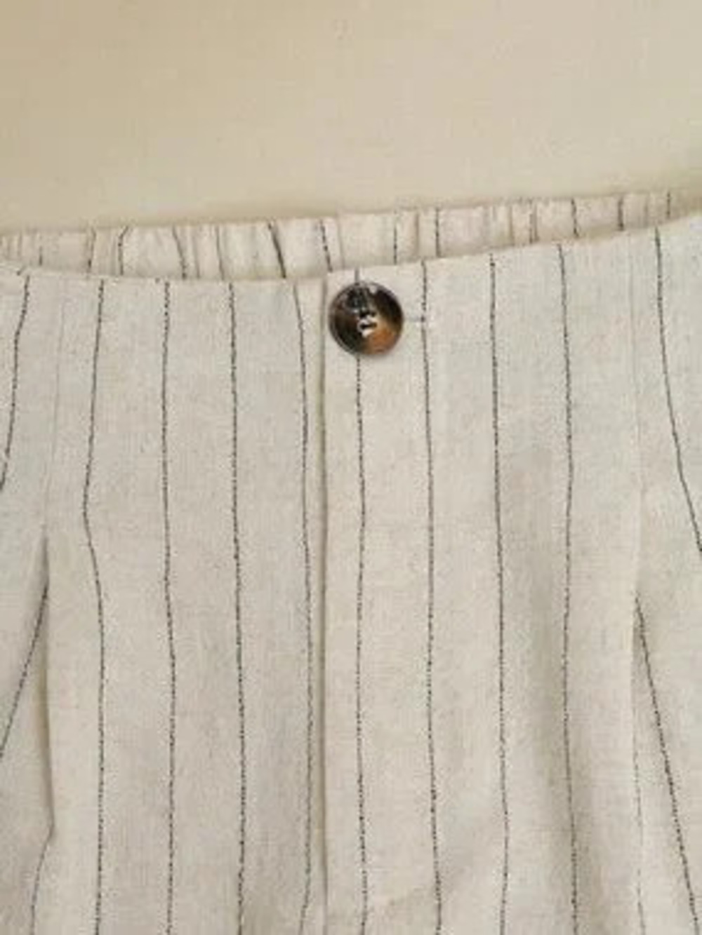 Multicolor Casual Women's Striped Pleated Button Wide Leg Pants